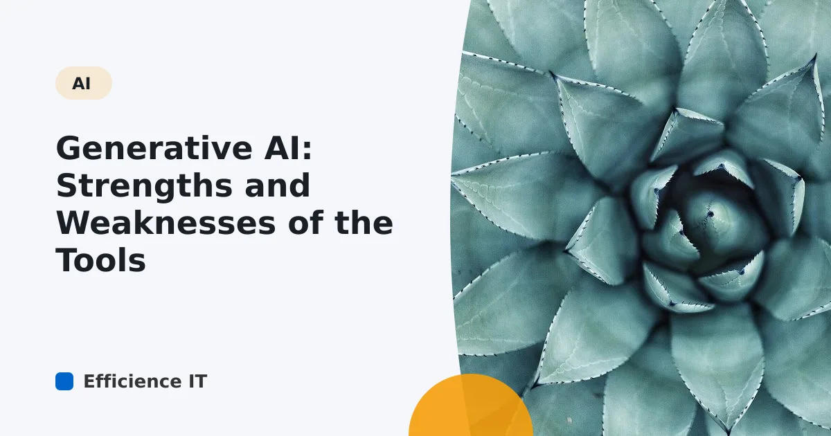 Generative AI: Strengths and Weaknesses of the Tools