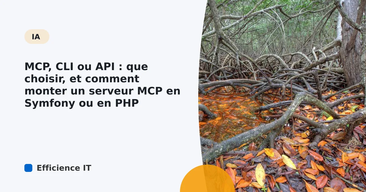 MCP, CLI ou API : que choisir, et comment monter un serveur MCP en Symfony ou en PHP