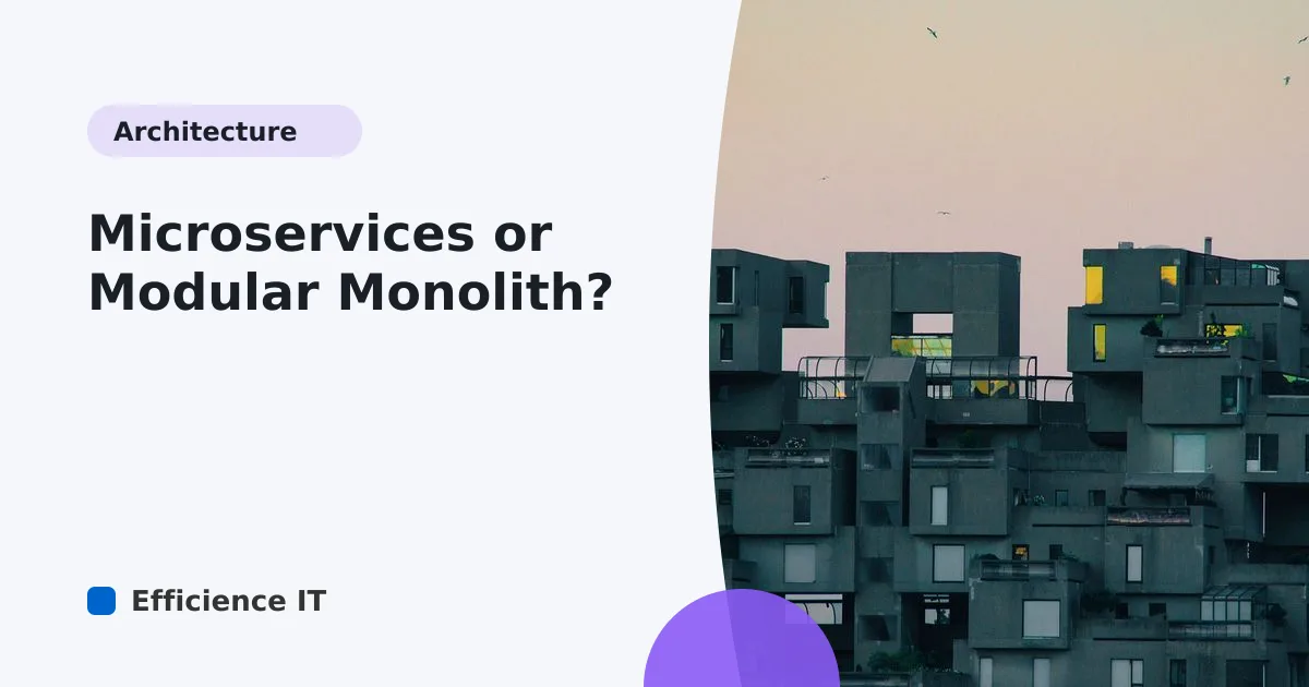 Microservices or Modular Monolith?