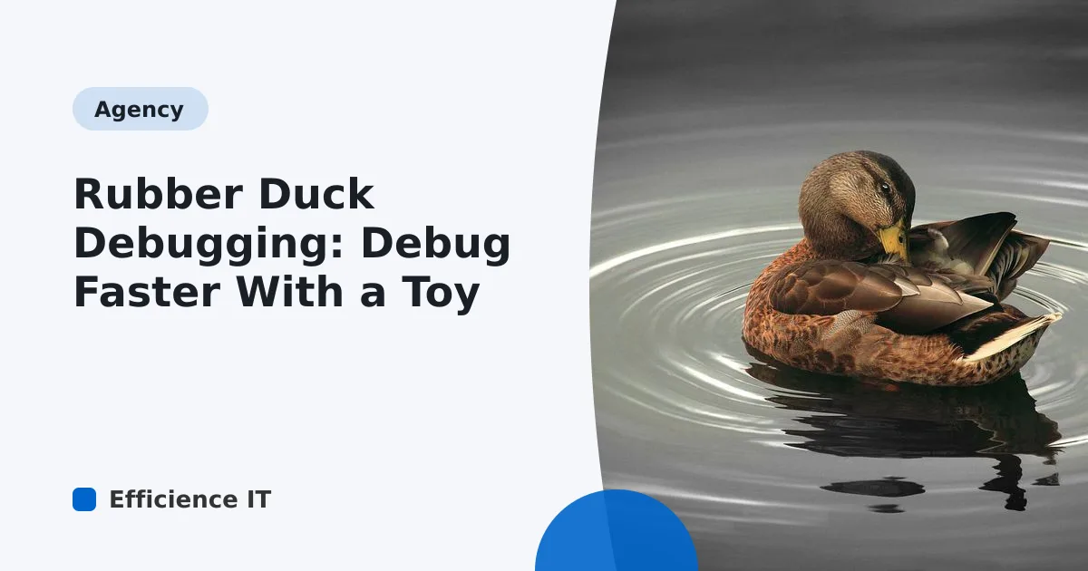 Rubber Duck Debugging: Debug Faster With a Toy