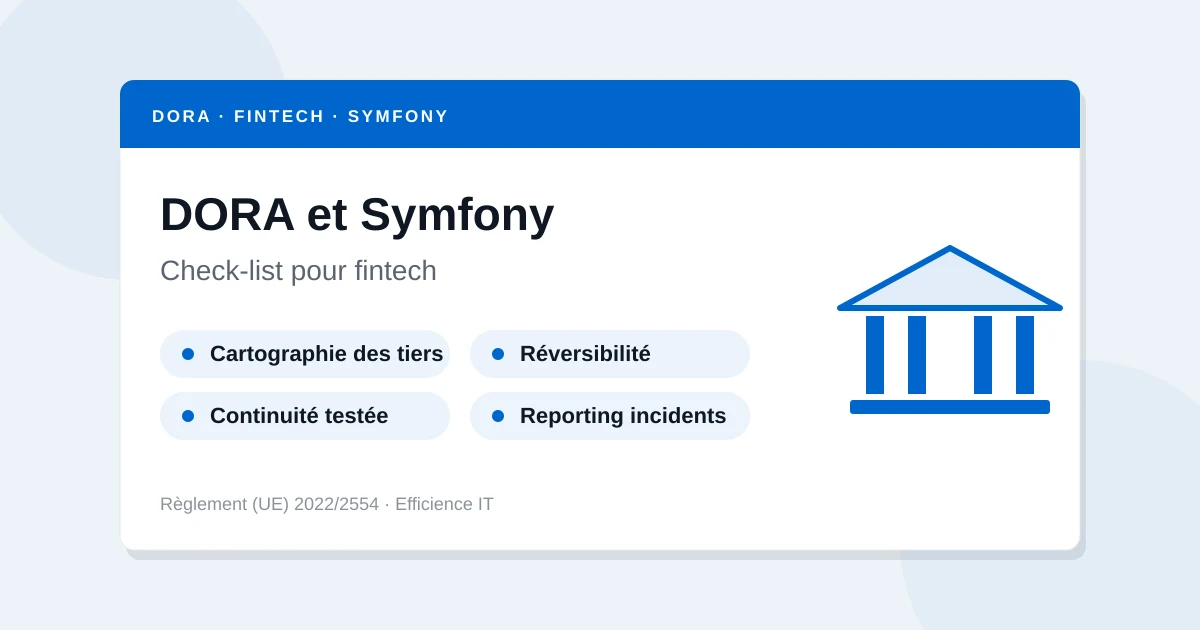 DORA et Symfony : check-list pour fintech