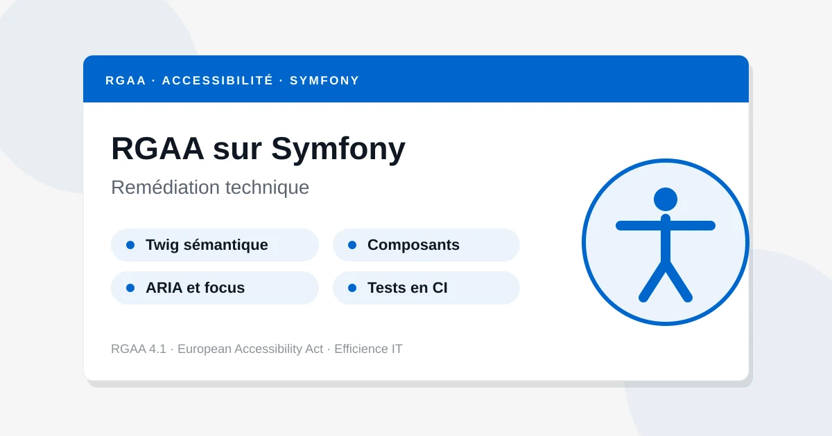 RGAA : remédiation technique sur Symfony