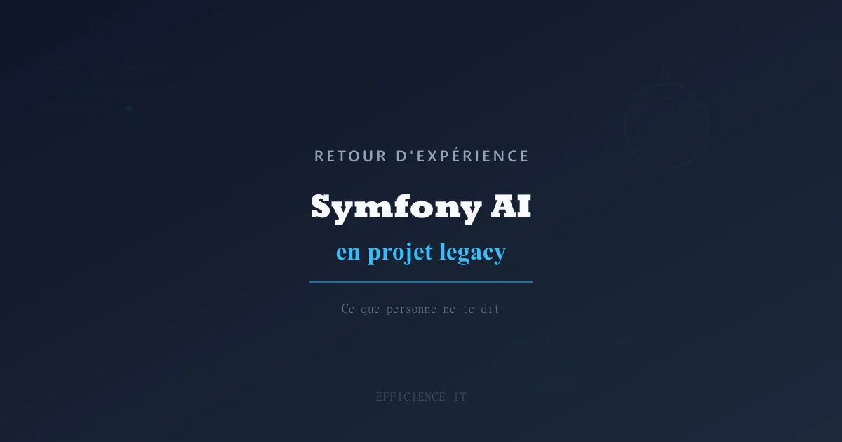 J'ai intégré Symfony AI dans un projet legacy : ce que personne ne te dit