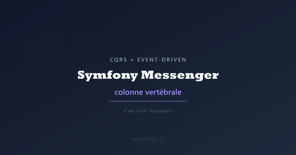 Symfony Messenger comme colonne vertébrale d'une archi hexagonale